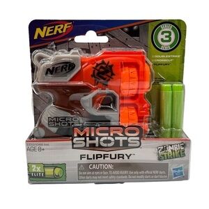 NWT Nerf MicroShots Zombie Strike Flipfury Dart Blaster Toy